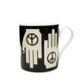Frances Collett - Keith Brymer Jones Collaboration Range - Medium Ceramic Mug - Hand of Peace - 275ml - Gift Boxed