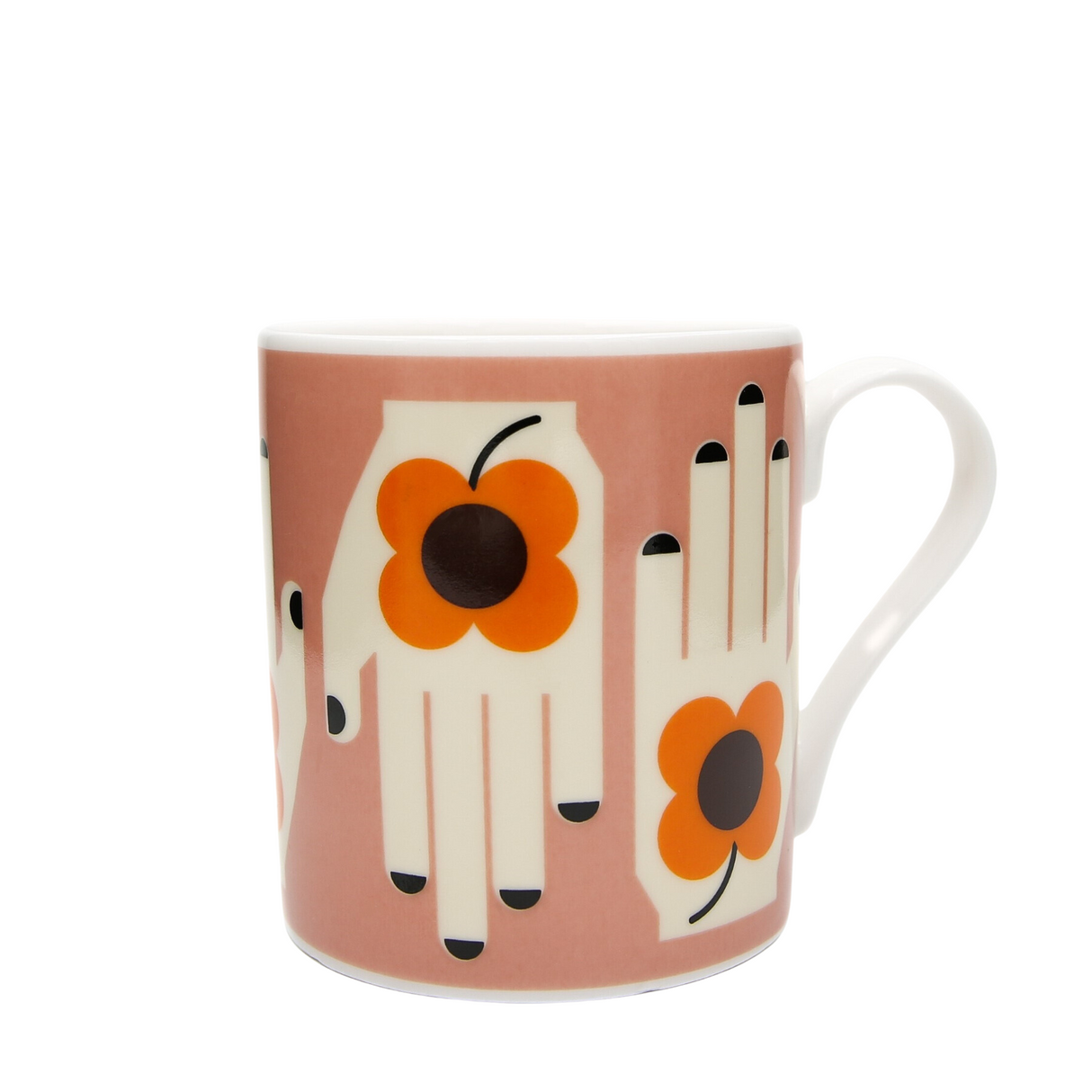 Frances Collett - Keith Brymer Jones Collaboration Range - Medium Ceramic Mug - Flower - Flower in the Hand - 275ml - Gift Boxed