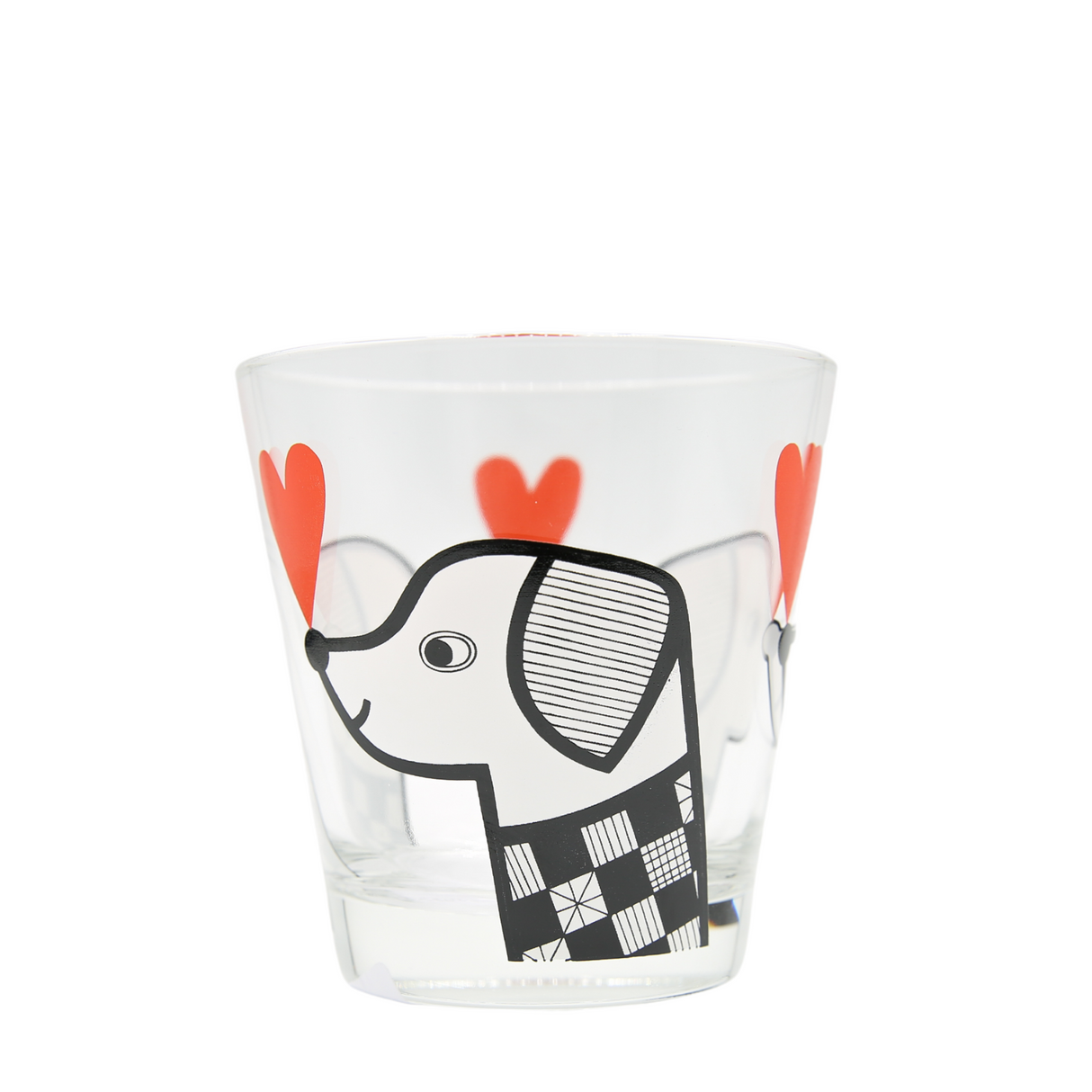 Jane Foster - Glass Tumbler 250ml - Dog & Heart