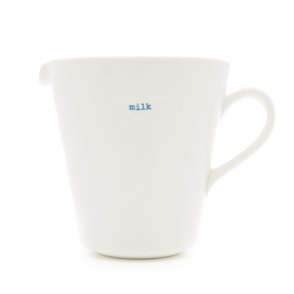Keith Brymer Jones - Word Range - Large Ceramic White Jug - milk - 500ml - Gift Boxed