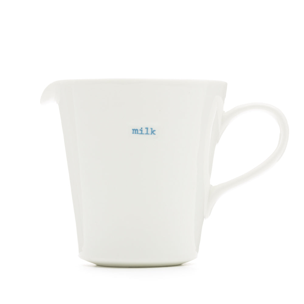 Keith Brymer Jones - Word Range - Medium Ceramic White Jug - milk - 250ml - Gift Boxed
