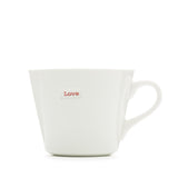 Keith Brymer Jones - Word Range - Standard Ceramic White Mug - love (red) - 350ml - Gift Boxed