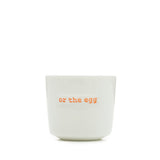 Keith Brymer Jones Set of 4 Egg Cups - what came first the chicken or the egg