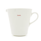 Keith Brymer Jones - Word Range - Large Ceramic White Jug - love - 500ml - Gift Boxed