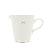 Keith Brymer Jones - Word Range - Medium Ceramic White Jug - love - 250ml - Gift Boxed