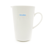 Keith Brymer Jones - Word Range - Standard Ceramic White Mug - overworked/underpaid - 350ml - Gift Boxed
