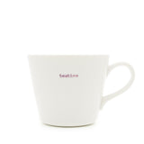 Keith Brymer Jones - Word Range - Standard Ceramic White Mug - teatime - 350ml - Gift Boxed