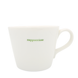 Keith Brymer Jones - Word Range - Standard Ceramic White Mug - cappuccino (Green) - 350ml - Gift Boxed