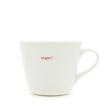 Keith Brymer Jones - Word Range - Standard Ceramic White Mug - tiger! - 350ml - Gift Boxed