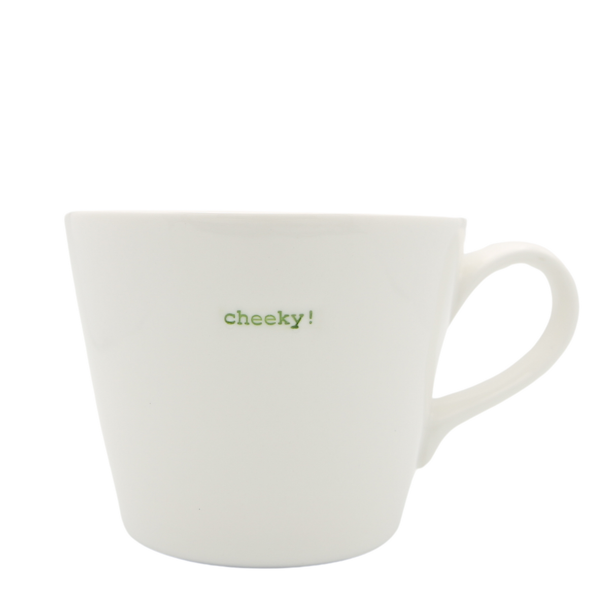 Keith Brymer Jones - Word Range - Standard Ceramic White Mug - cheeky! - 350ml - Gift Boxed