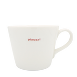 Keith Brymer Jones - Word Range - Standard Ceramic White Mug - phwoar! - 350ml - Gift Boxed