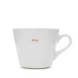 Keith Brymer Jones - Word Range - Standard Ceramic White Mug - kiss - 350ml - Gift Boxed