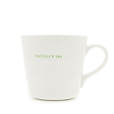 Keith Brymer Jones - Word Range - Large Ceramic White Mug - builder's tea - 500ml - Gift Boxed