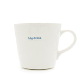 Keith Brymer Jones - Word Range - Large Ceramic White Mug - big drink - 500ml - Gift Boxed
