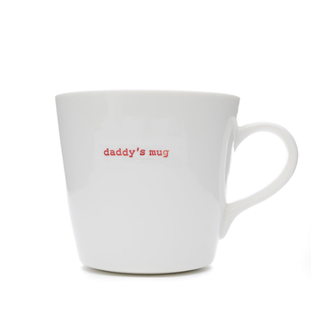 Keith Brymer Jones - Word Range - Large Ceramic White Mug - daddy's mug - 500ml - Gift Boxed