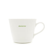 Keith Brymer Jones - Word Range - Standard Ceramic White Mug - whatever - 350ml - Gift Boxed