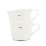 Bucket Mug Small Pair - 280ml - Yours (Blue) & Mine (Green)