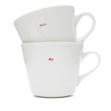 Keith Brymer Jones Bucket Mug Pair 350ml - Mr & Mrs