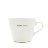 Keith Brymer Jones - Word Range - Standard Ceramic White Mug - yummy mummy - 350ml - Gift Boxed