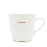 Keith Brymer Jones - Word Range - Standard Ceramic White Mug - awesome! - 350ml - Gift Boxed