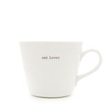 Keith Brymer Jones - Word Range - Standard Ceramic White Mug - cat lover - 350ml - Gift Boxed