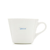 Keith Brymer Jones - Word Range - Standard Ceramic White Mug - genius - 350ml - Gift Boxed