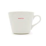 Keith Brymer Jones - Word Range - Standard Ceramic White Mug - sweetie - 350ml - Gift Boxed