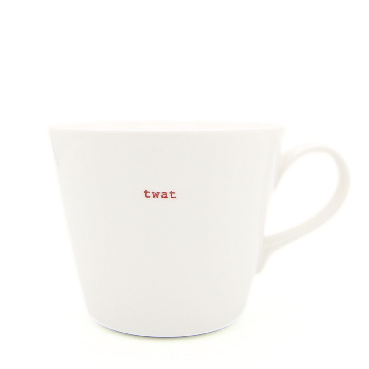 Keith Brymer Jones - Rude Word Range - Standard Ceramic White Mug - twat - 350ml - Gift Boxed