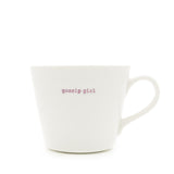 Keith Brymer Jones - Word Range - Standard Ceramic White Mug - gossip girl - 350ml - Gift Boxed