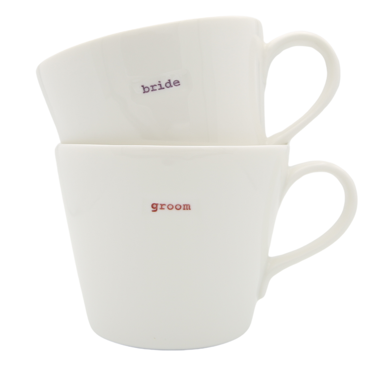 Keith Brymer Jones Bucket Mug 350ml Pair - bride & groom