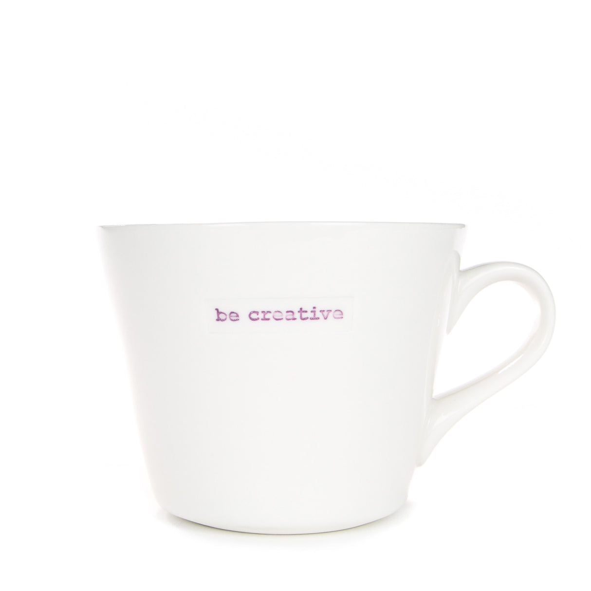 Keith Brymer Jones - Word Range - Standard Ceramic White Mug - be creative - 350ml - Gift Boxed
