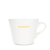 Keith Brymer Jones - Word Range - Standard Ceramic White Mug - be yourself - 350ml - Gift Boxed