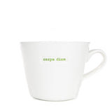 Keith Brymer Jones - Word Range - Standard Ceramic White Mug - carpe diem - 350ml - Gift Boxed