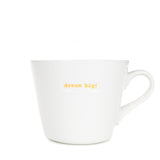 Keith Brymer Jones - Word Range - Standard Ceramic White Mug - dream big! - 350ml - Gift Boxed