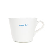 Keith Brymer Jones - Word Range - Standard Ceramic White Mug - duvet day - 350ml - Gift Boxed