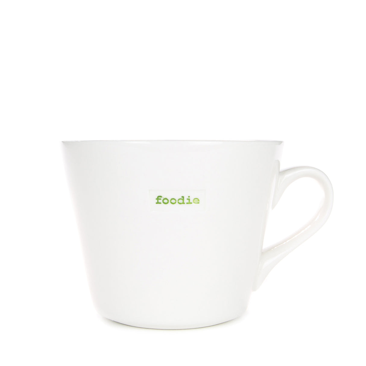 Keith Brymer Jones - Word Range - Standard Ceramic White Mug - foodie - 350ml - Gift Boxed