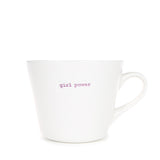 Keith Brymer Jones - Word Range - Standard Ceramic White Mug - girl power - 350ml - Gift Boxed