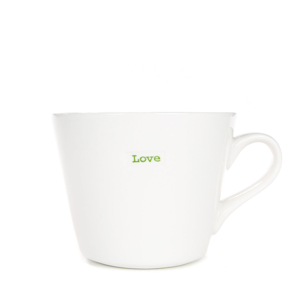 Keith Brymer Jones - Word Range - Standard Ceramic White Mug - love - 350ml - Gift Boxed