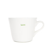 Keith Brymer Jones - Word Range - Standard Ceramic White Mug - love - 350ml - Gift Boxed