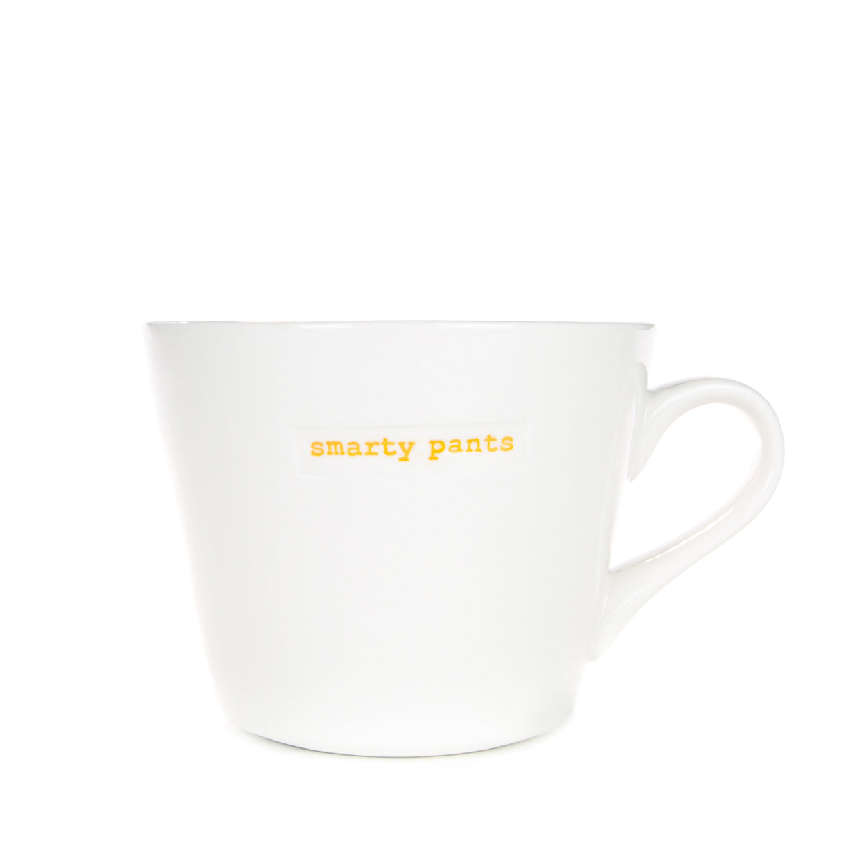 Keith Brymer Jones - Word Range - Standard Ceramic White Mug - smarty pants - 350ml - Gift Boxed