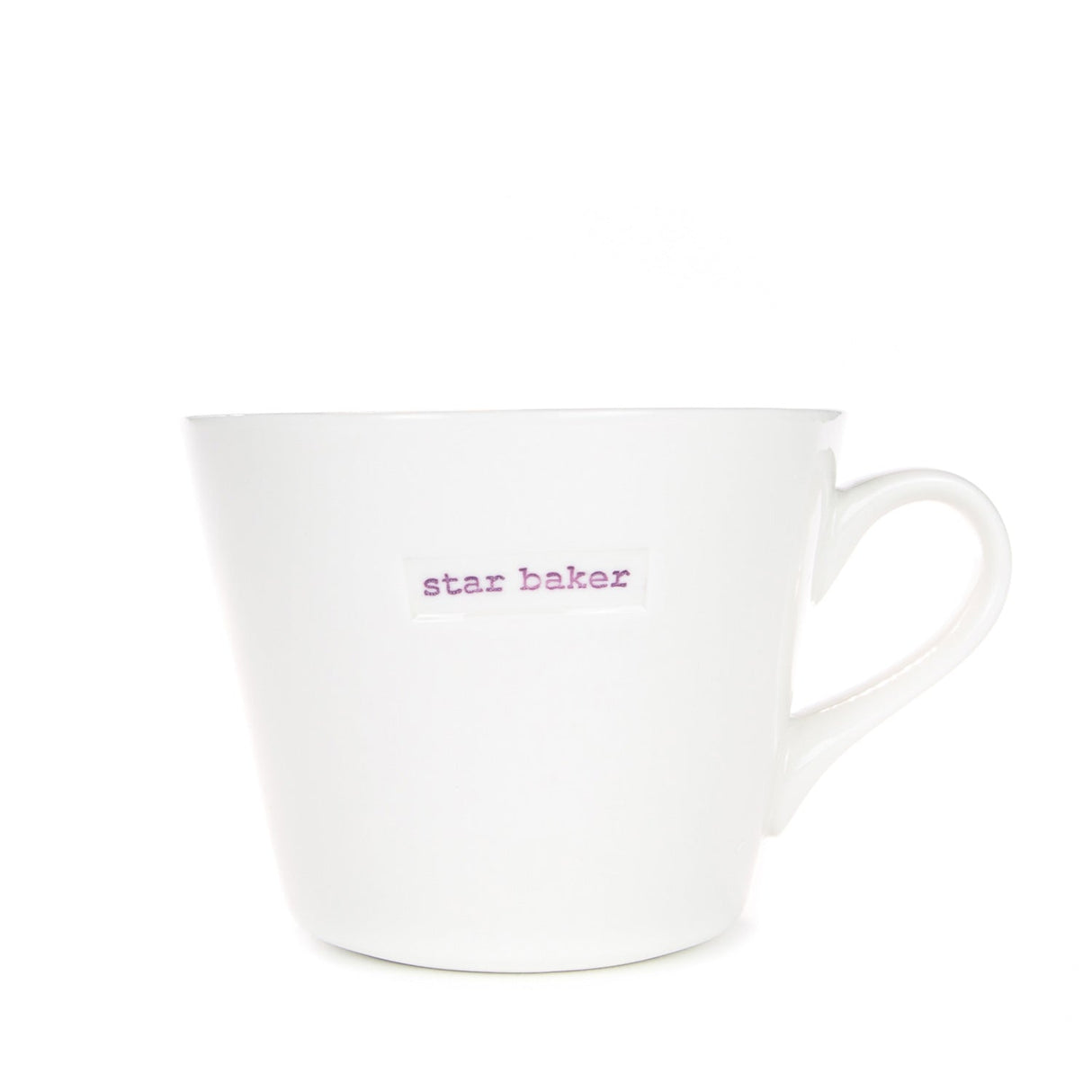 Keith Brymer Jones - Word Range - Standard Ceramic White Mug - star baker - 350ml - Gift Boxed