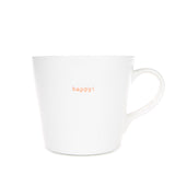 Bucket Mug Large - 500ml - Happy! (Orange)