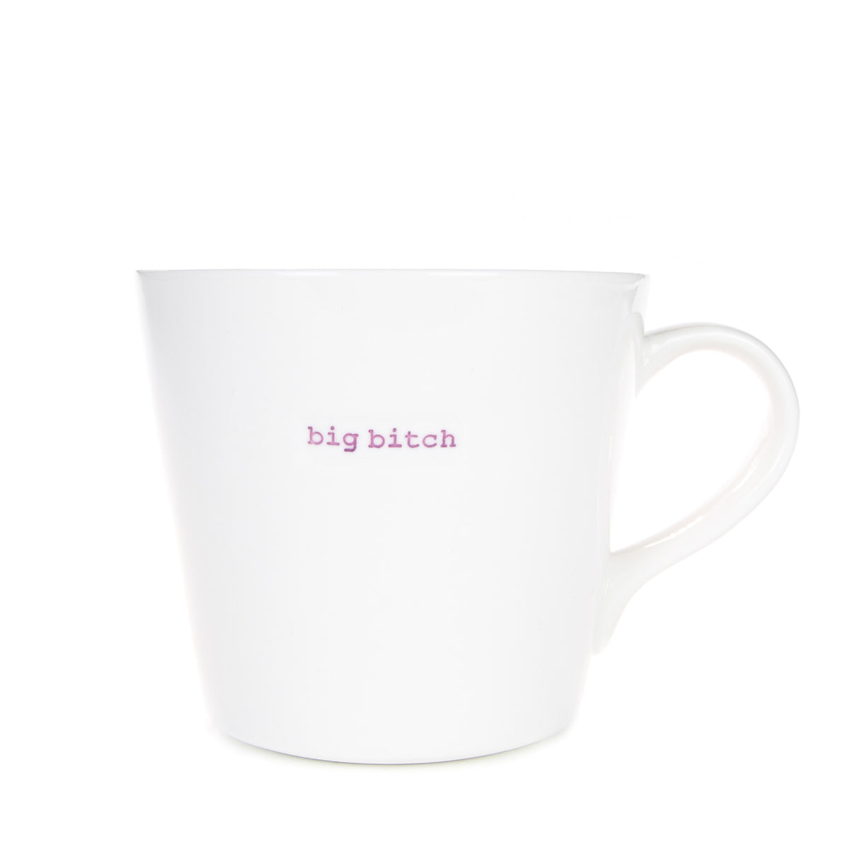 Keith Brymer Jones - Word Range - Large Ceramic White Mug - big bitch - 500ml - Gift Boxed