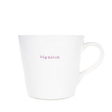 Keith Brymer Jones - Word Range - Large Ceramic White Mug - big bitch - 500ml - Gift Boxed