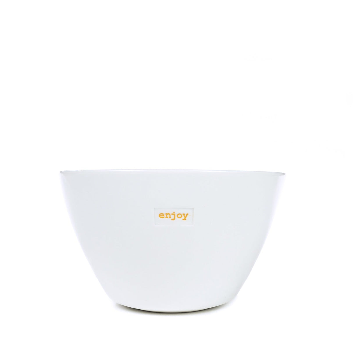 Keith Brymer Jones - Word Range - Medium Ceramic White Bowl - enjoy - 500ml - Gift Boxed