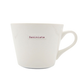 Keith Brymer Jones - Word Range - Standard Ceramic White Mug - feminista - 350ml - Gift Boxed