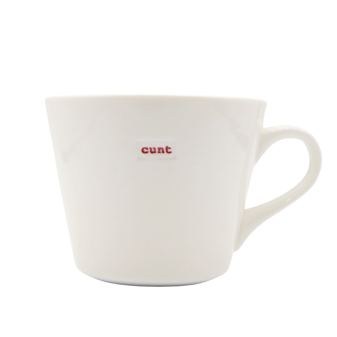 Keith Brymer Jones - Rude Word Range - Standard Ceramic White Mug - cunt - 350ml - Gift Boxed