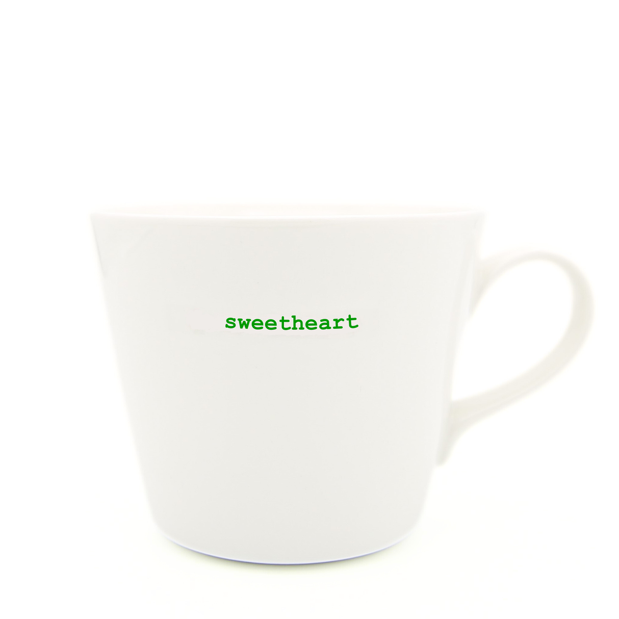 Keith Brymer Jones - Word Range - Standard Ceramic White Mug - sweetheart - 350ml - Gift Boxed