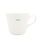 Keith Brymer Jones - Word Range - Standard Ceramic White Mug - hubby - 350ml - Gift Boxed