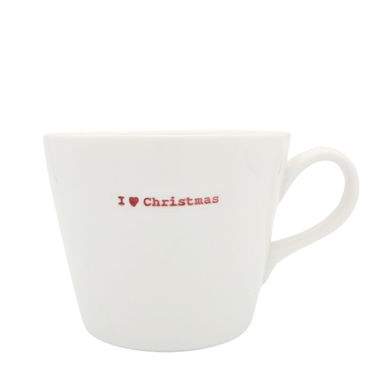 Keith Brymer Jones - Christmas Word Range - Standard Ceramic White Mug - I ? Christmas (red) - 350ml - Gift Boxed
